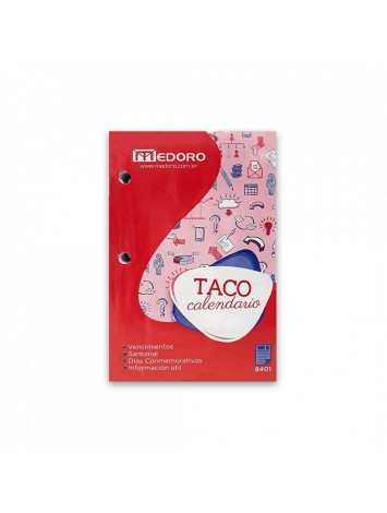 TACO CALENDARIO MEDORO 2025