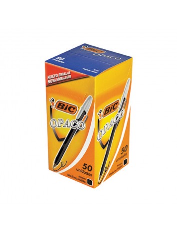 x50 BOLIGRAFO BIC OPACO NEGRO