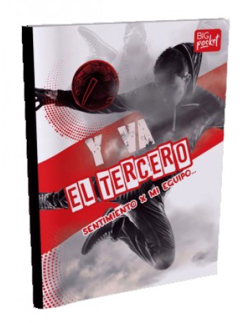 CUADERNO TAPA FLEXIBLE ROJO FUTBOL x48 HOJAS