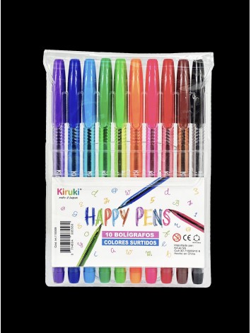 BOLIGRAFO KIRUKI HAPPY PEN SURT x10