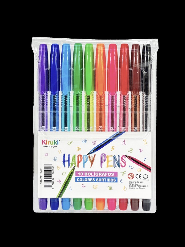 BOLIGRAFO KIRUKI HAPPY PEN SURT x10