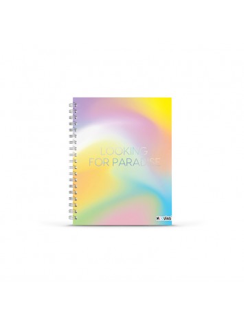 CUADERNO TAPA DURA 16x21 CON ESPIRAL PASTEL x80 HOJAS