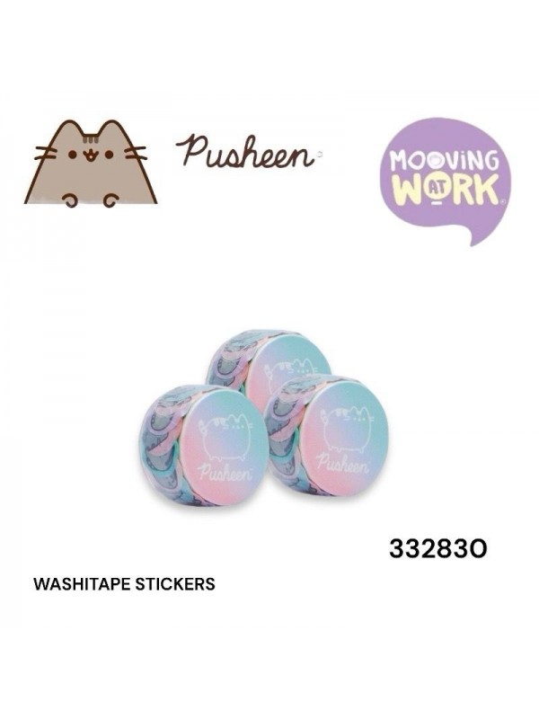 WASHITAPE STICKERS PUSHEEN MOOVING