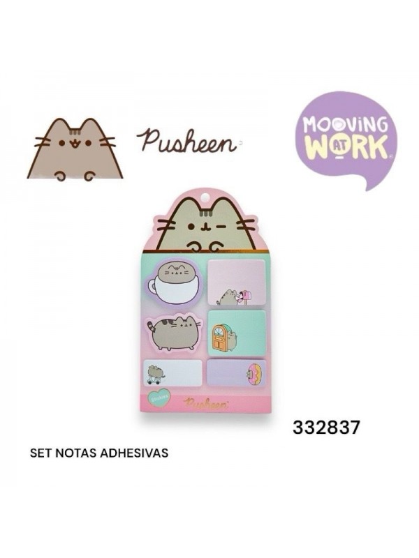 SET NOTAS ADHESIVAS PUSHEEN MOOVING