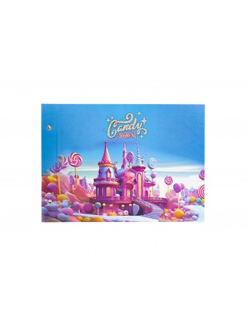 CARPETA CON CORDON N°5 REXON HOLOGLITTER CANDY TOWN