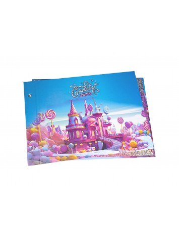 CARPETA CON CORDON N°5 REXON HOLOGLITTER CANDY TOWN