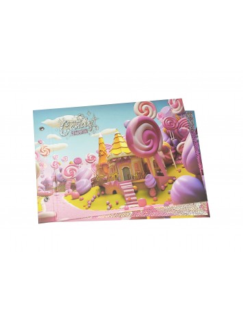 CARPETA CON CORDON N°5 REXON HOLOGLITTER CANDY TOWN