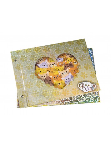 CARPETA CON CORDON N°5 REXON HOLOGLITTER CAT WORLD