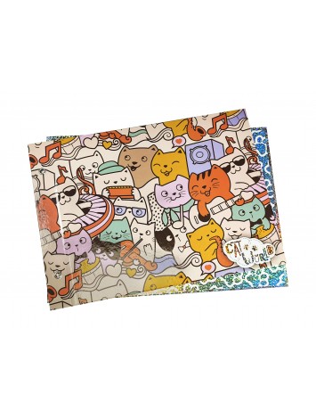 CARPETA CON CORDON N°5 REXON HOLOGLITTER CAT WORLD