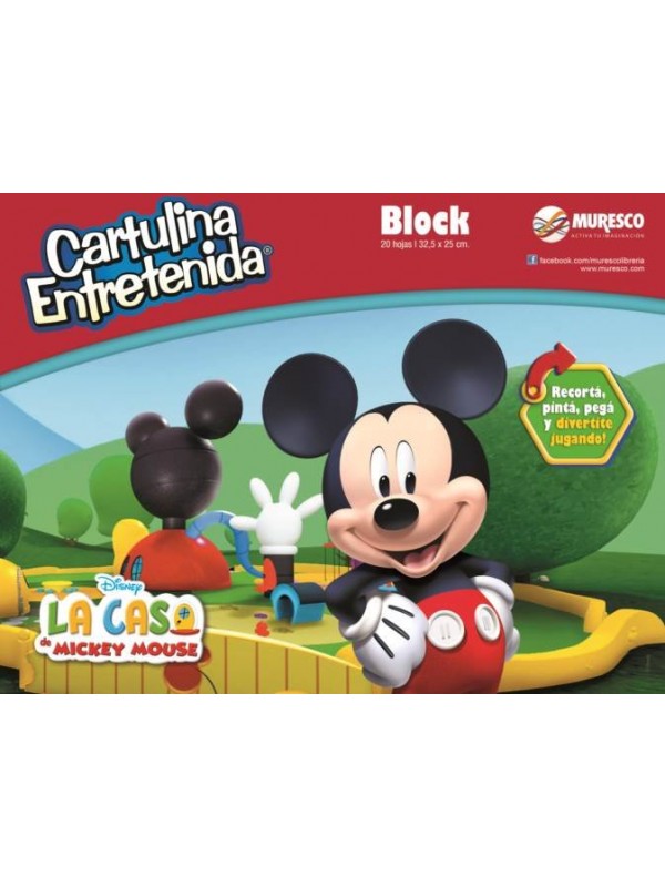 BLOCK CARTULINA ENTRETENIDA MICKEY x20 HOJAS