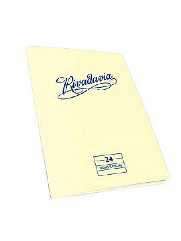 CUADERNO TAPA FLEXIBLE RIVADAVIA x24 HOJAS RAYADO