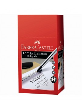 x50 BOLIGRAFO FABER TRILUX 032 NEGRO