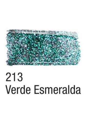 PINTURA TELA GLITTER 37 ML VERDE ESMERALDA ACRILEX