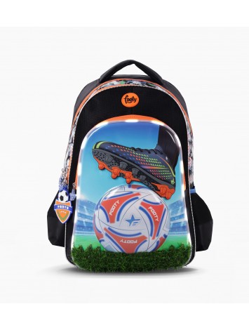 F5363 MOCHILA 18" ESPALDA FOOTY CON LED CHAMPIONS LEAGUE