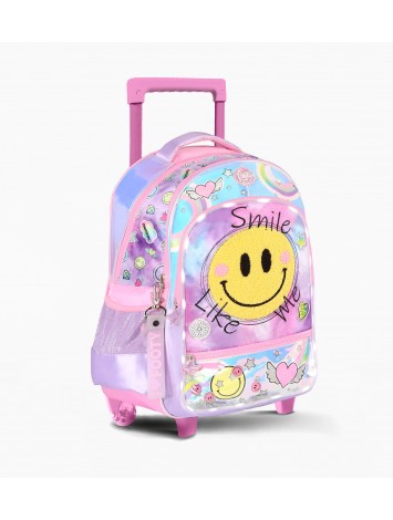 F2111 MOCHILA 18" CON CARRO CON LED FOOTY SMILE