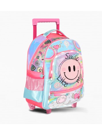 F2111 MOCHILA 18" CON CARRO CON LED FOOTY SMILE