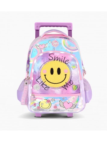 F2111 MOCHILA 18" CON CARRO CON LED FOOTY SMILE