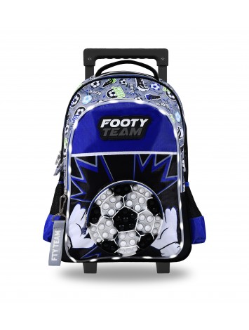 F1791 MOCHILA 18" CON CARRO FOOTY PELOTA POP IT