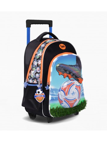 F5361 MOCHILA 18" CON CARRO FOOTY CON LED CHAMPIONS LEAGUE