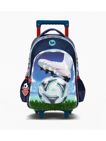 F5361 MOCHILA 18" CON CARRO FOOTY CON LED CHAMPIONS LEAGUE