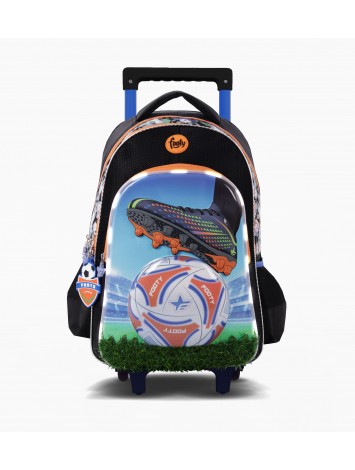 F5361 MOCHILA 18" CON CARRO FOOTY CON LED CHAMPIONS LEAGUE