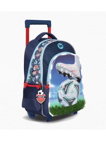 F5361 MOCHILA 18" CON CARRO FOOTY CON LED CHAMPIONS LEAGUE