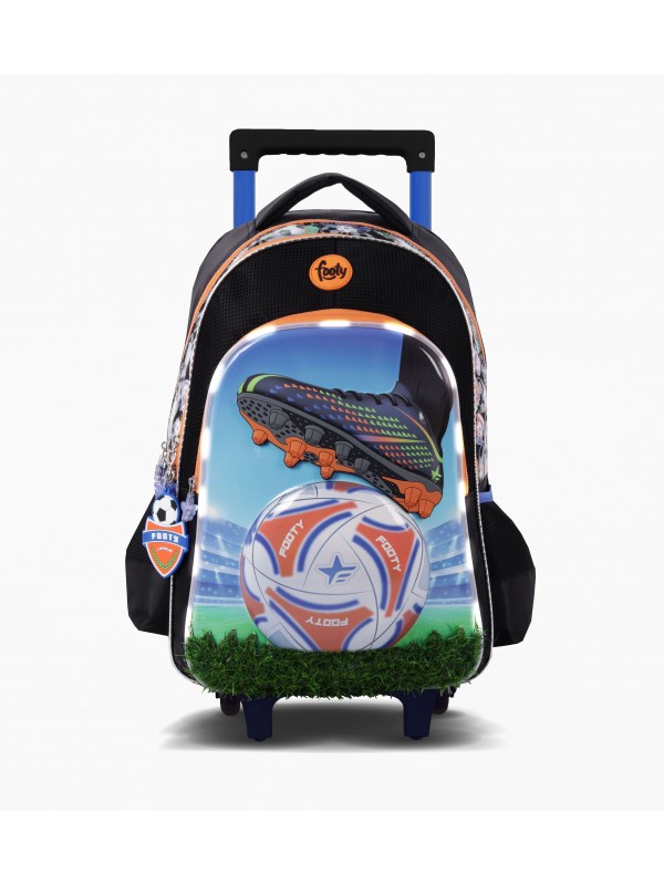 F5361 MOCHILA 18" CON CARRO FOOTY CON LED CHAMPIONS LEAGUE