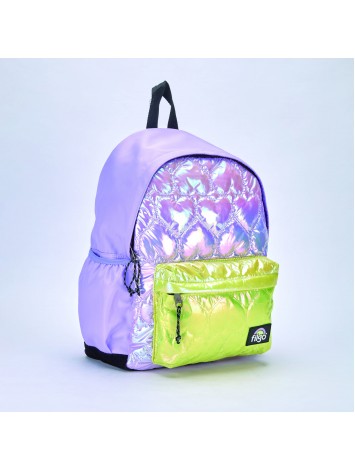 MOCHILA 17" ESPALDA KEIWAY MATELASEADA VIOLETA PASTEL FILGO