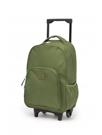 MOCHILA 18" CON CARRO VERDE FILGO