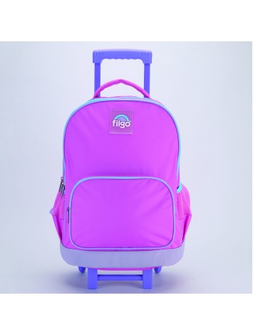 MOCHILA 18" CON CARRO FUCSIA FILGO