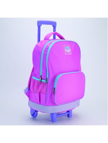 MOCHILA 18" CON CARRO FUCSIA FILGO