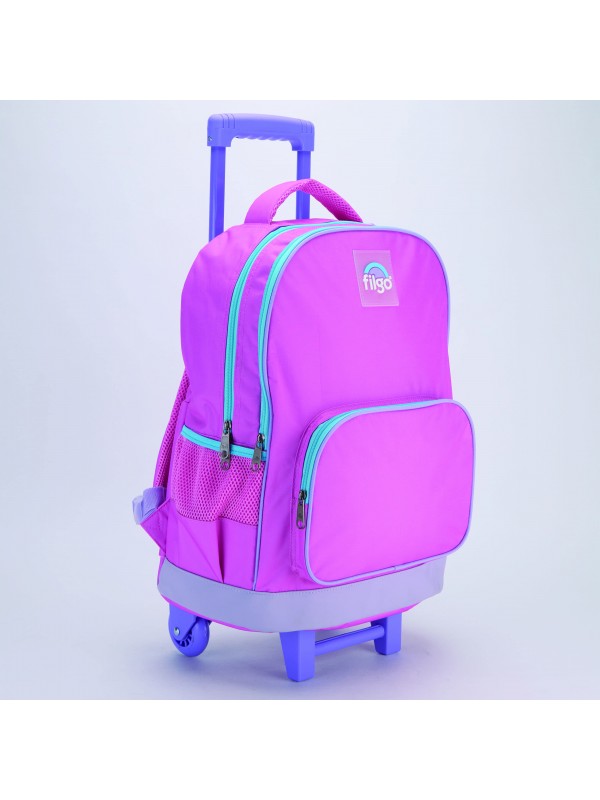 MOCHILA 18" CON CARRO FUCSIA FILGO