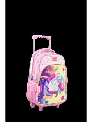 MOCHILA 18" CON CARRO UNICORNIO ROSA FILGO