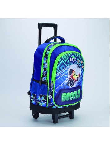 MOCHILA 18" CON CARRO 3D FUTBOL FILGO