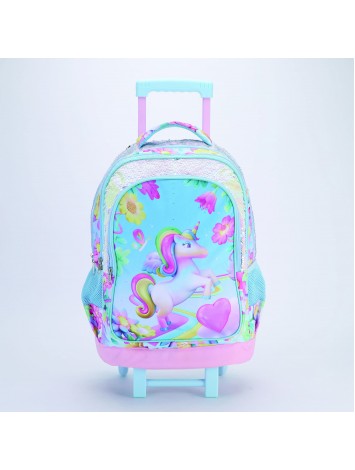 MOCHILA 18" CON CARRO 3D UNICORNIO FILGO