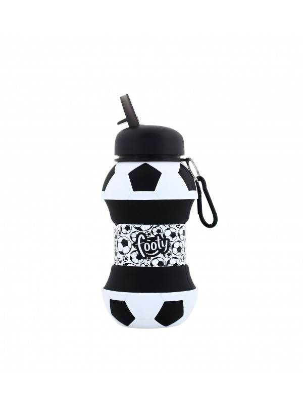 BOTELLA SILICONA PLEGABLE PELOTA FOOTY