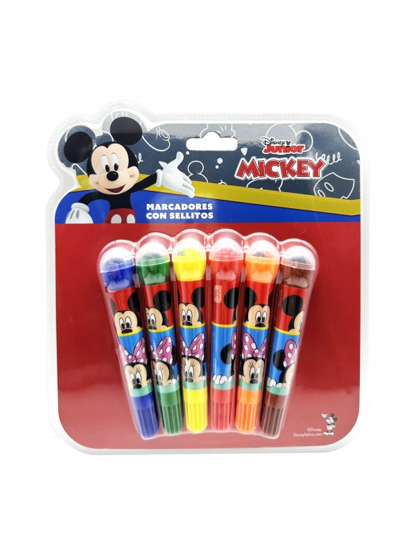 MARCADOR CON SELLO MICKEY x6