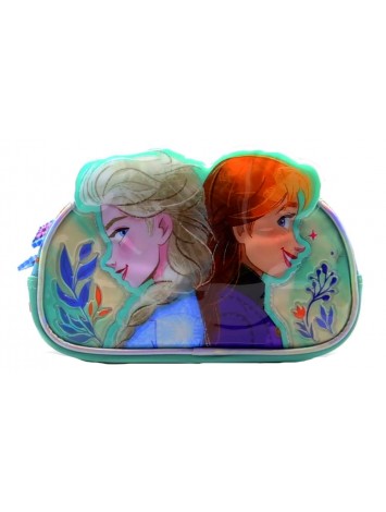 CARTUCHERA 3D 2 CIERRES FROZEN