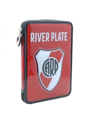 CARTUCHERA PVC CON UTILES RIVER PLATE