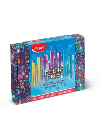 KIT COLOREO GLITTERING x31 PIEZAS MAPED