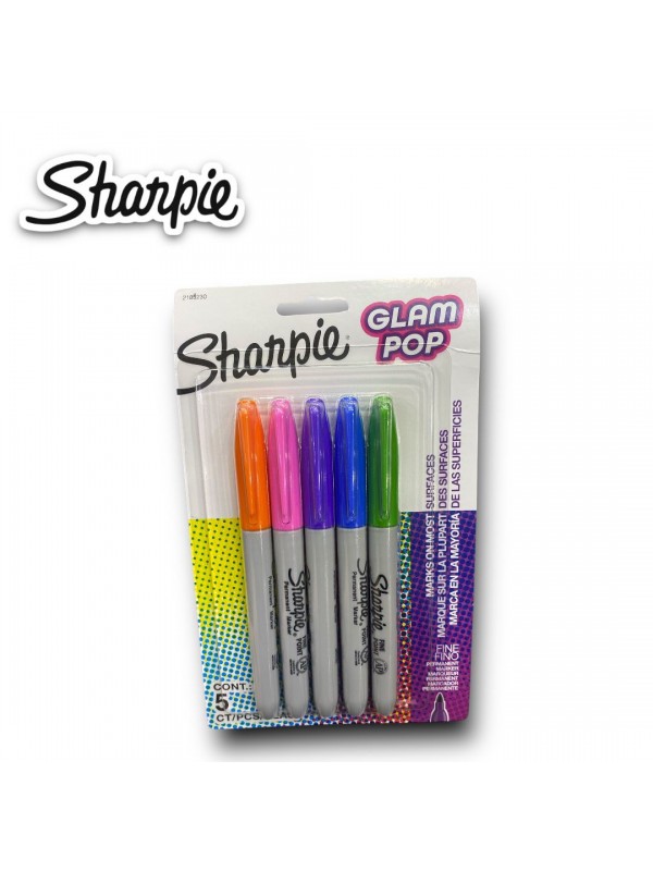 MARCADOR SHARPIE FINO GLAM POP x5 SURTIDO