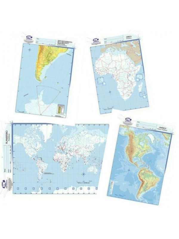 MAPA OFICIO AFRICA FISICO POLITICO